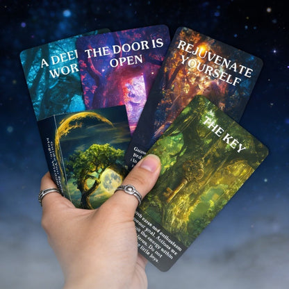 Magic Forest Oracle Cards Deck, Mystical Nature Divination Card Set for Beginners, Intuitive Guidance & Inspiration
