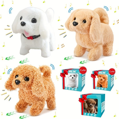 Electric Robot Dog Toy That Walks, Barks & Wags Tail, Realistic Cute Pet Toy for Kids, Birthday & Holiday Gift for Boys & Girls