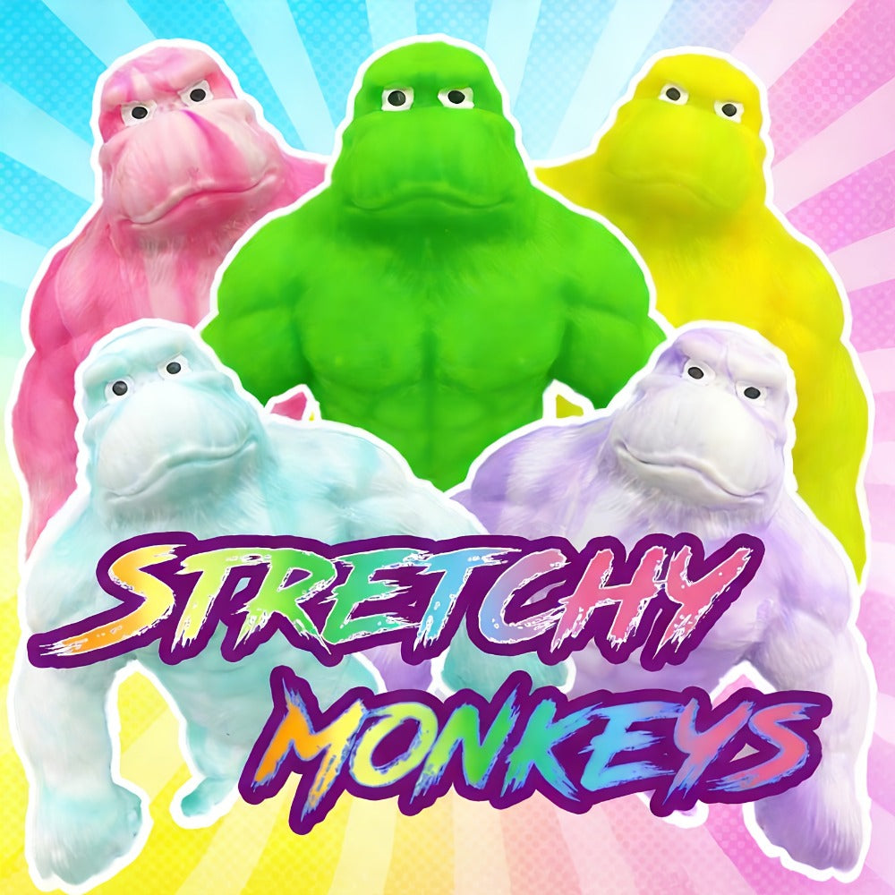 Stretchy Gorilla Fidget Toy Squishy Squeeze Monkey, PVA Sponge Sensory Stress Toy for Kids & Adults