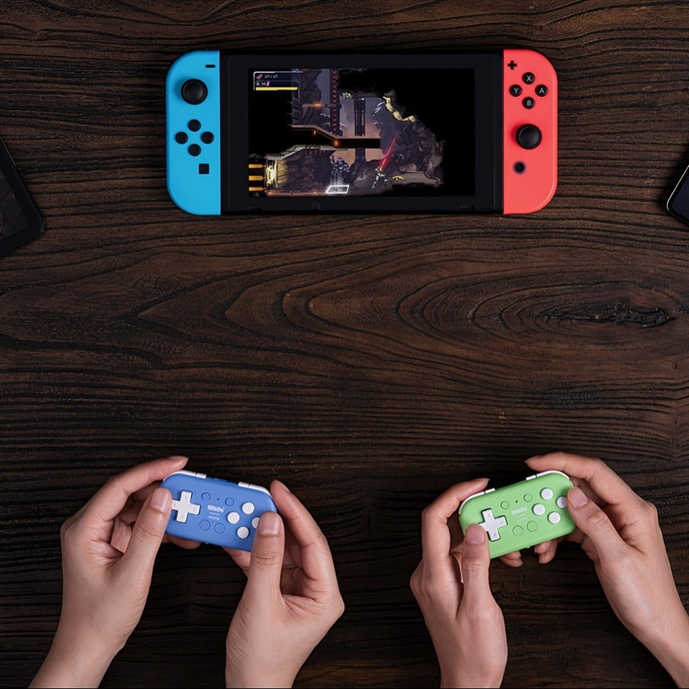 8BitDo Micro Bluetooth Gamepad Pocket Mini Controller for Nintendo Switch Android Raspberry Pi – Keyboard Mode Support Green