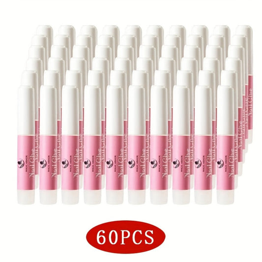 Press On Nail Glue 60pcs Professional Acrylic Nail Tip Adhesive – Super Strong Gel Formula for False Nails