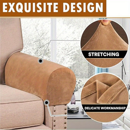 Stretch Armrest Covers for Chairs Sofa Couch 2 Pcs Spandex Elastic Arm Covers Slipcovers for Entryways, Bedrooms and Living Spaces