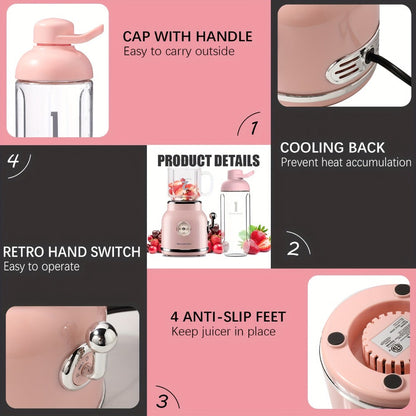 Personal Blender for Smoothies & Shakes - 20.3 oz Tritan Travel Cup with Lid, Portable Single Serve Smoothie Blender
