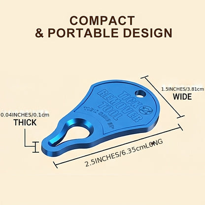 Tick Remover Tool Aluminum – Safe Quick Tick Removal for Dogs Cats Pets Animals & Humans, Essential Outdoor Camping Hiking Tick Hook