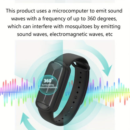 Ultrasonic Mosquito Bracelet 3-Pack, USB Rechargeable Intelligent Bug Wristband for Camping, Outdoor