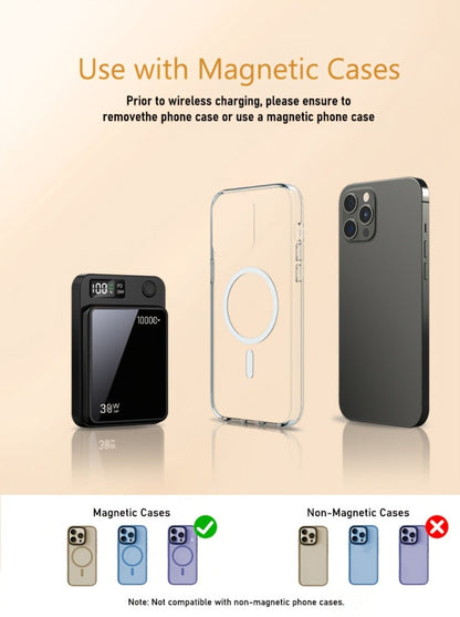 Power Bank Magnetic 6000-15000mAh with 30W Wired, 15W Wireless, Dual USB-C and Display in Four Colors