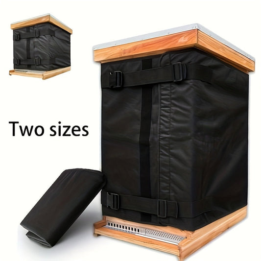 Black Beehive Winter Insulation Wrap with Adjustable Buckle Straps in 192 x 40 or 60 cm Sizes