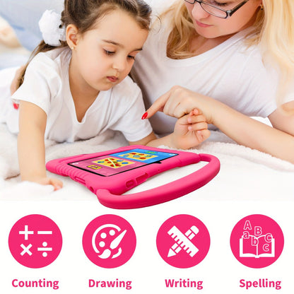 Kids Tablet 7 Inch with Android, 2GB RAM, 16GB Built-In Storage, Dual Cameras and Silicone Case