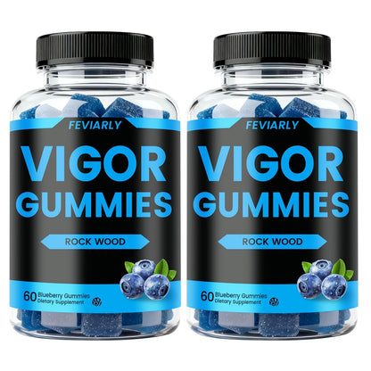 Men's Performance Gummies with Shilajit, Maca & Blueberry, Male Drive, Strength & Stamina Supplement