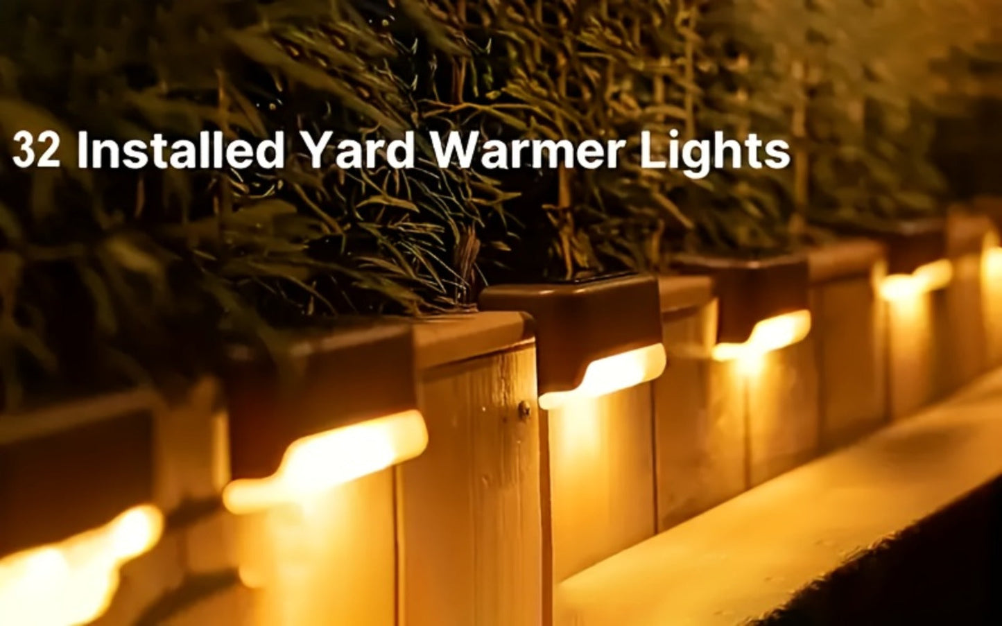 Solar LED Deck and Step Light Set in 8-, 16- or 32-Piece Packs with Black, White or Brown Shells