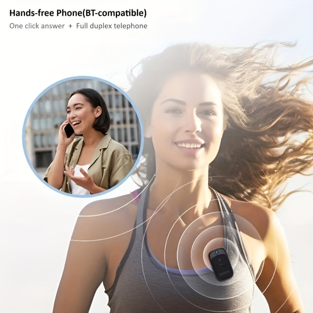 Wearable Bluetooth Speaker with Magnetic Clip, IPX5 Mini Wireless Speaker with Mic, Battery, Dustproof Portable Speaker for Workouts