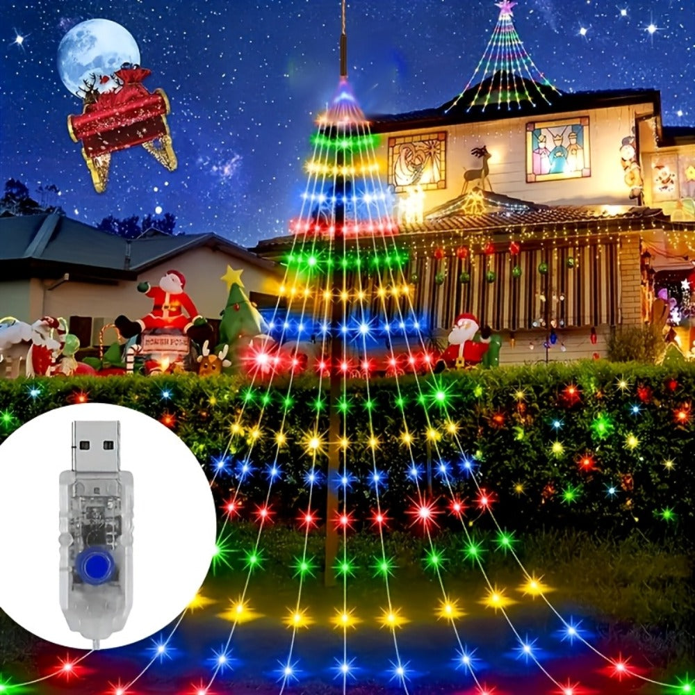 Waterfall Fairy Lights USB Powered 8 Modes for an Everyday Personal Care Routine, with the Listed Configuration