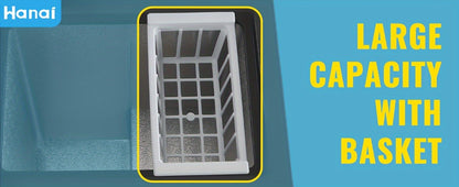 Chest Freezer, Compact Mini Deep Freezer with 7-Level Temperature Control (-11.2°F to 50°F), Low Noise R600a Compressor