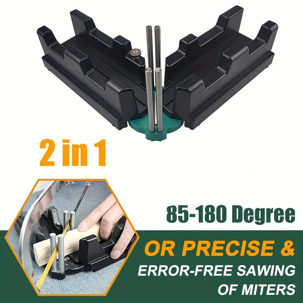Miter Angle Finder 2-in-1 Measuring & Cutting Tool Manual Precision Protractor Portable Miter Saw Guide for Woodworking Home Improvement No