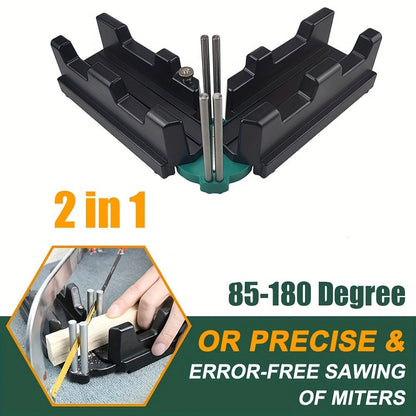 Miter Angle Finder 2-in-1 Measuring & Cutting Tool Manual Precision Protractor Portable Miter Saw Guide for Woodworking Home Improvement No