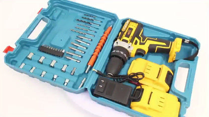 Cordless Impact Drill Set 21V - Wireless Power Drill with Battery & Quick Charger, Multifunctional Tool Kit for Home
