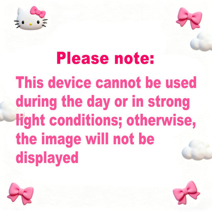 Car Door LED Projector Lights – Hello Kitty Cartoon Shadow Light, Wireless Puddle Light, Ground Projection Lamp for Car Accessories (Set