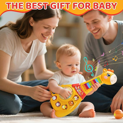 Giraffe Guitar Toy Baby 12 Months with Piano Keys, Animal Sounds & Flashing with the Listed Color, Size or Set Options for Everyday Use