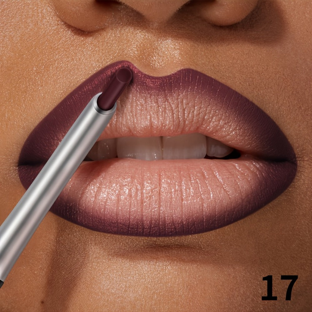 Precise Lip Liner Pencil 11 Shades Matte Waterproof Non-Fading Smooth Glide Long-Lasting All Day Wear Lip Outliner for Fuller Lips All Skin