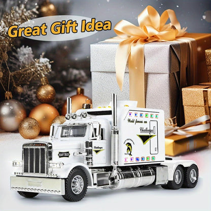 Semi Truck Toy 1:24 Scale Die-Cast Metal Pull-Back Alloy Semi-Trailer Truck with the Listed Color, Size or Set Options for Everyday Use