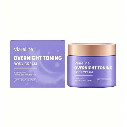 Body Firming Cream Night – Lifting & Tightening with Plant Extracts | 24H Hydration Moisturizer for Abdomen Thighs Buttocks | Sensitive Skin