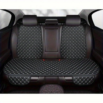 Car Seat Cover Rear Bench Protector with Source-Listed Water-Resistant Surface in Black or Red