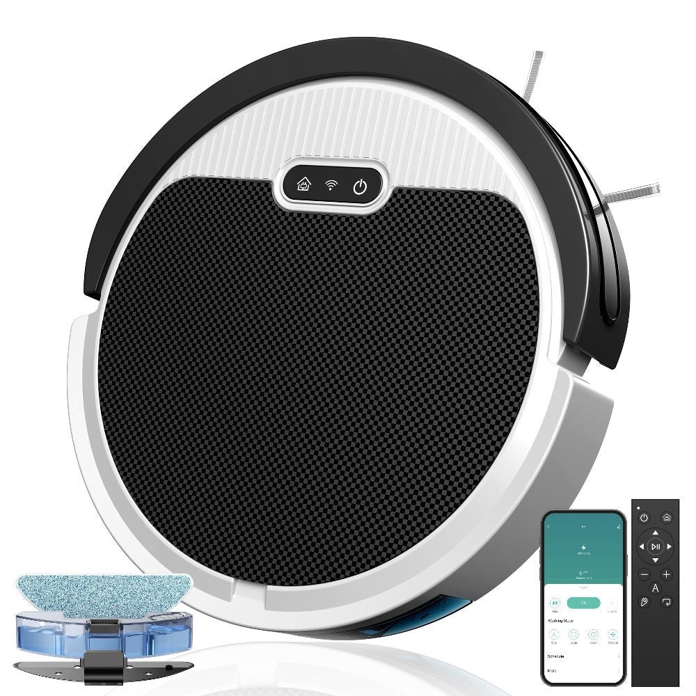 Robot Vacuum Cleaner Mop Combo 5000Pa Max Suction 2-in-1 with App & Voice Control - Scheduled Cleaning