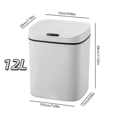 Motion-Activated Touchless Trash Can with Lid, Smart Sensor Waste Bin for Kitchen, Bathroom, Office & Home
