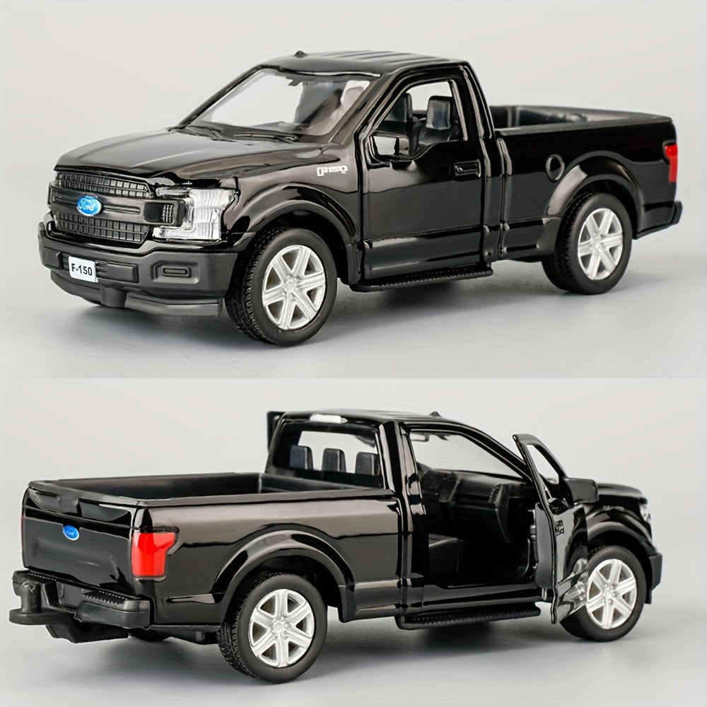 RMZCity 1:36 Scale Zinc Alloy Pull Back Car with Horse Trailer & Horse Vehicle, Openable Doors Diecast Toy Set for Kids & Adults