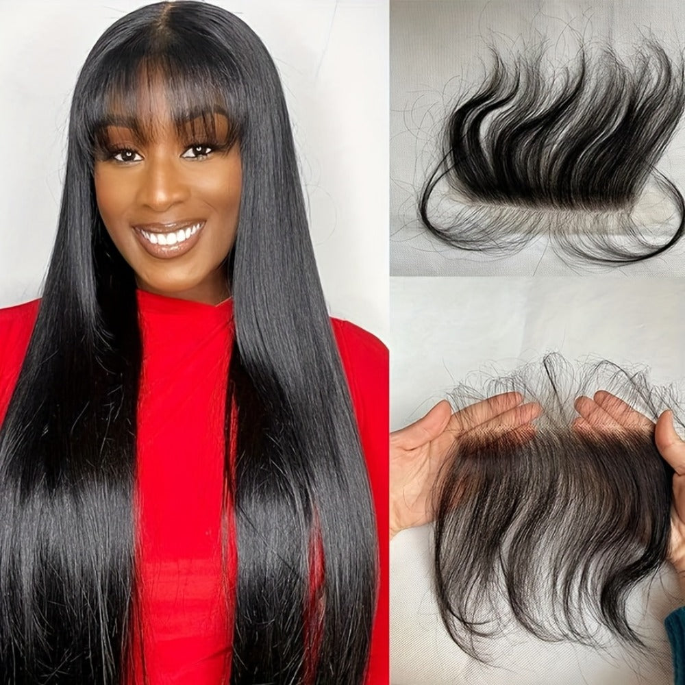 Hair Accessories 6x1 HD Lace Hairline Piece with Six-Inch Human Hair Fringe in Natural Color