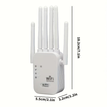 AX1200 WiFi 6 Mesh Extender 15888 Sq Ft Coverage, 135+ Devices, OFDMA, Gigabit Ethernet Port, Alexa Compatible, CISA Certified