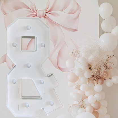 Marquee Letter Lights 3ft LED Light Up Letters for Weddings, Proposals & Celebrations – Cool White Lighted KT Board DIY Display Frame