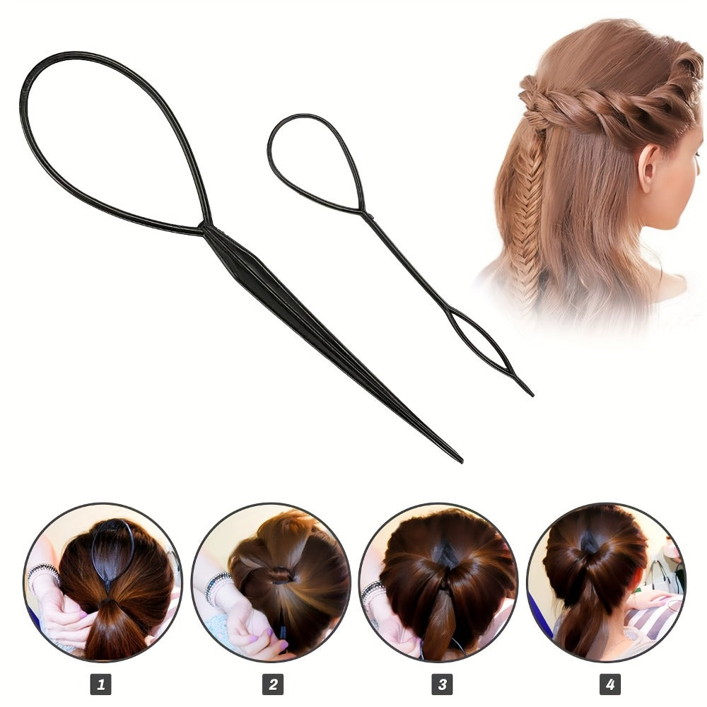 Hair Accessories 81-Piece Styling Kit with Bun Makers, Curlers, Clips, Pins and Braiding Tools