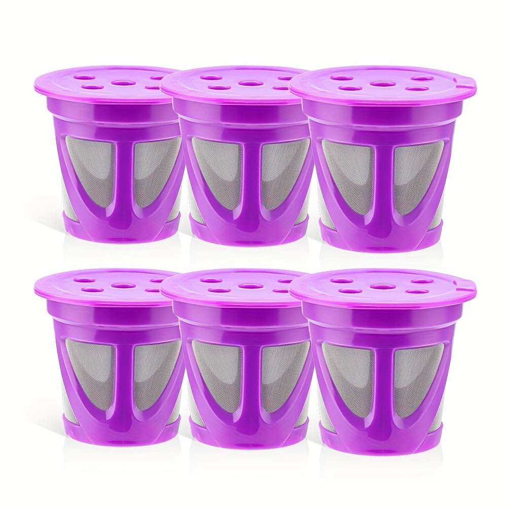 Reusable K-Cup Coffee Pods Set of 6, Refillable Coffee Filters Compatible with Keurig K-Supreme & K-Supreme Plus