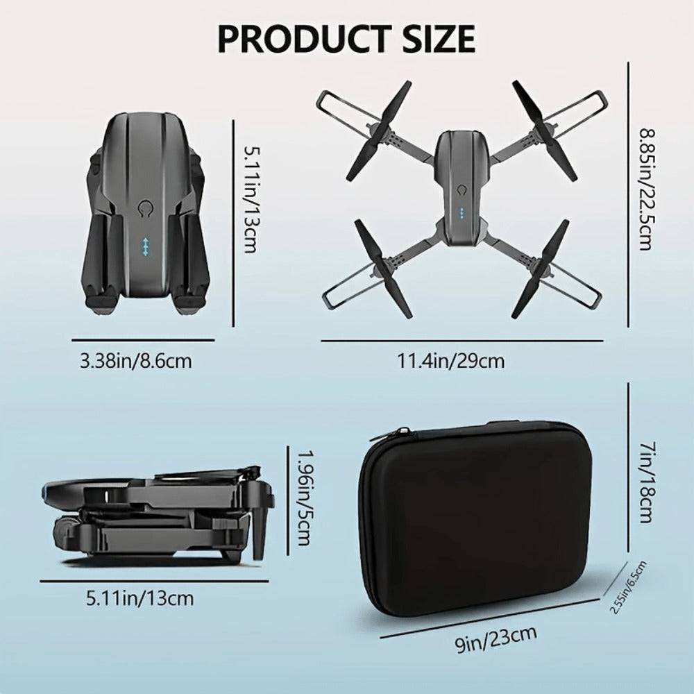 8K Brushless Motor Drone Obstacle Avoidance 2026 Upgraded Foldable Quadcopter 2 Batteries One-Button Return USB Charging Tools