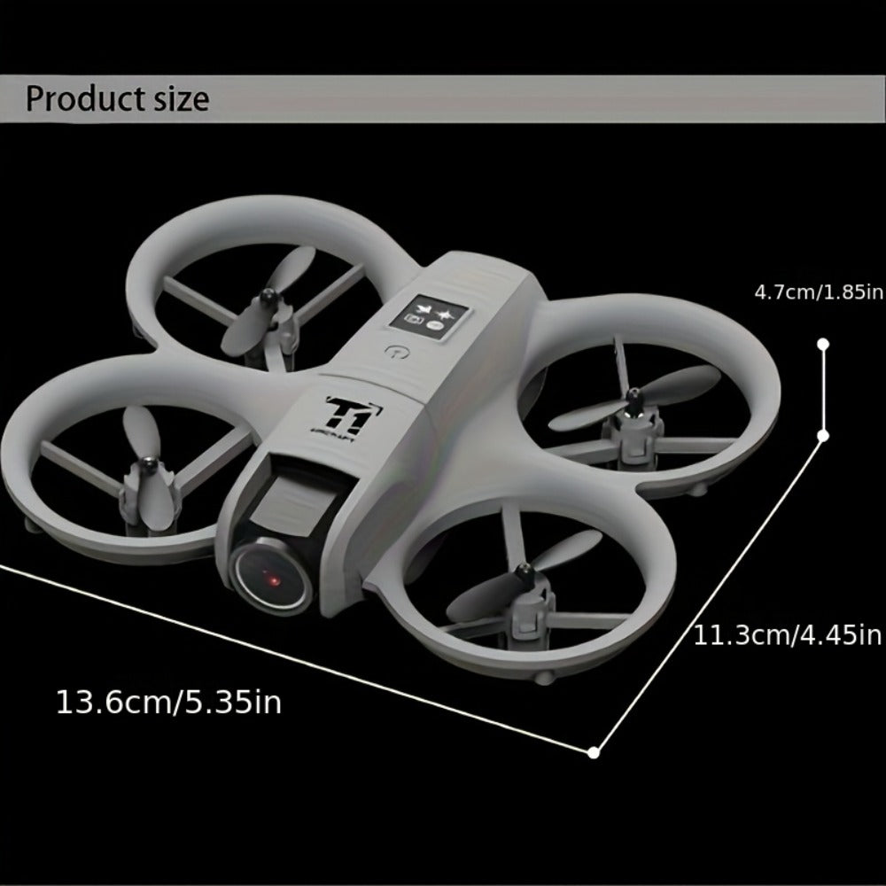 Mini 4K FPV Drone 180° Rotating Dual Camera Optical Flow Positioning Dual Batteries 360° Flip One-Key Takeoff Anti-Shake