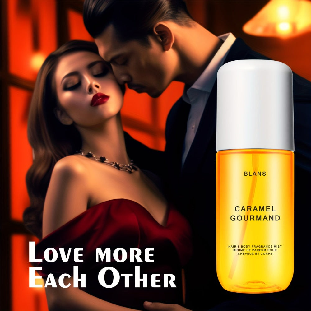 Body & Hair Perfume Spray for Women 3.38 oz - Caramel Gourmand Scent, Fragrance Mist for Skin Body & Hair