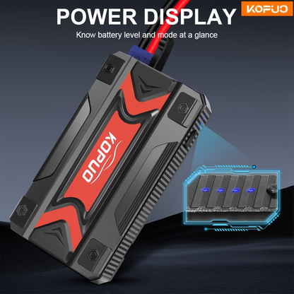 Car Jump Starter Power Bank 3-in-1 12V Battery Booster Charger LED Flashlight SOS for Cars Motorcycles for Garden, Patio and Yard Use