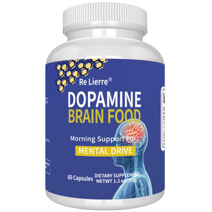 Magnesium Glycinate Brain & Sleep Capsules, Dopamine Support Nootropic Formula, Focus Mental Clarity Mood & Restorative Sleep