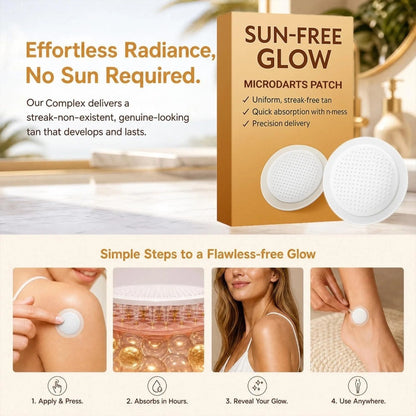 Microneedle Self Tanning Patches for Face & Body – Streak-Free Sunless Bronze Glow, UV Free Natural Looking Tan Patches for Women – 2 Boxes