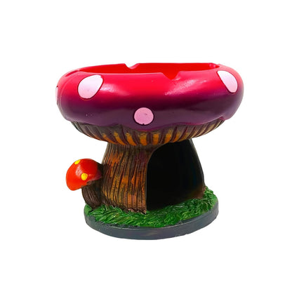 Mushroom Ashtray with Storage Compartment Whimsical Resin Mushroom Shaped Ashtray 5.3x4.5 for Entryways, Bedrooms and Living Spaces