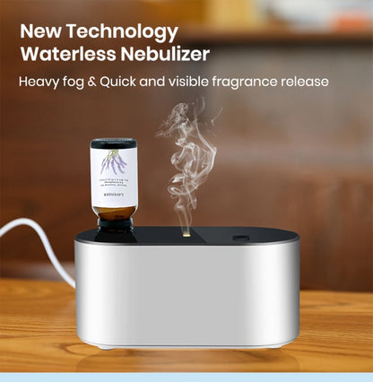 Waterless Essential Oil Diffuser, Smart Aroma Diffuser with 3 Modes, Auto Cycle Atomizer & Colorful LED Lights for Home Office Car Yoga