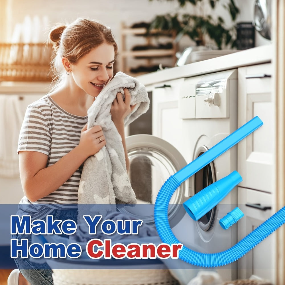 Dryer Vent Cleaner Kit 2pcs Flexible Lint Brush Vacuum Hose Attachment Power Lint Remover for Entryways, Bedrooms and Living Spaces