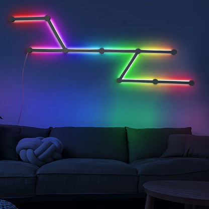 Modular LED Atmosphere Light 9pcs Starry Sky RGB, Freely Splicing, Music Sync, App & Voice Control