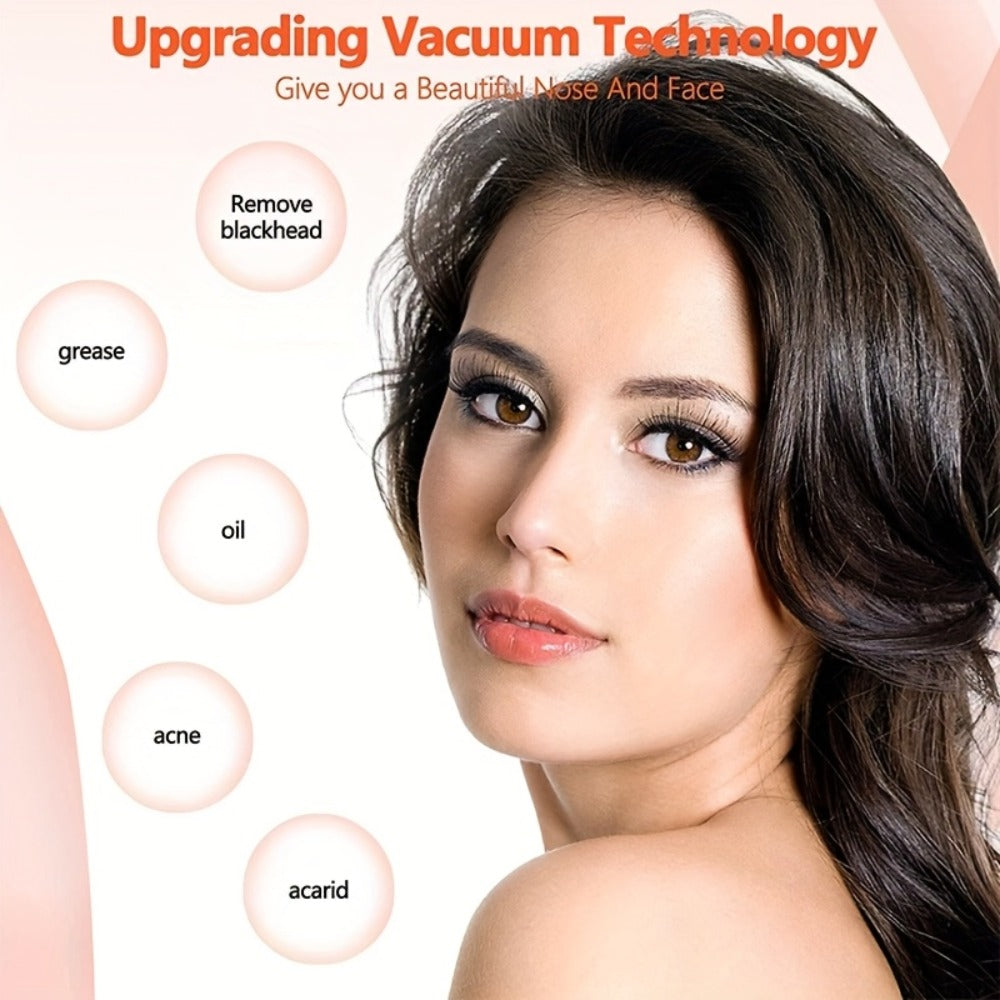 Blackhead Remover Vacuum Pore Cleanser Kit USB Rechargeable 3-Intensity Suction with Multiple for Bath Time, Home Spa and Personal Care