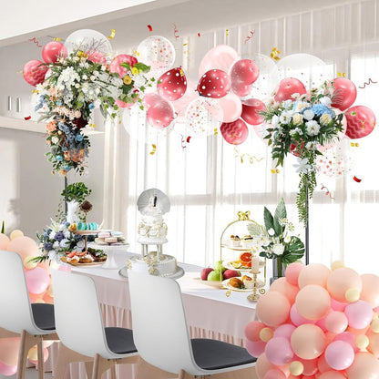 Table Balloon Arch Stand with Clamps & Adjustable Rod – Metal Backdrop Frame Kit for Wedding, Birthday, Baby Shower, Halloween
