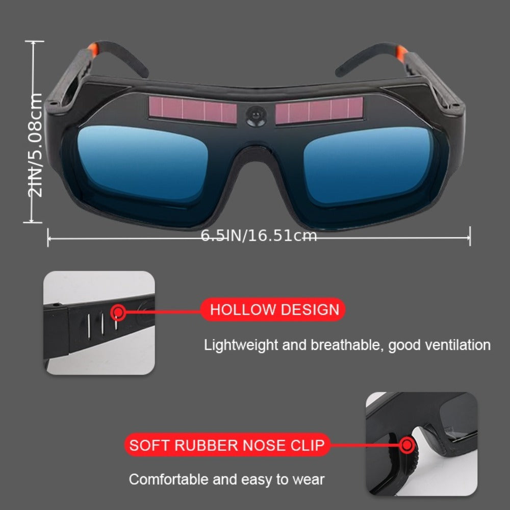 Auto-Darkening Welding Goggles True Color Lens – Anti-Glare Safety Glasses for TIG MIG MMA Plasma Welding