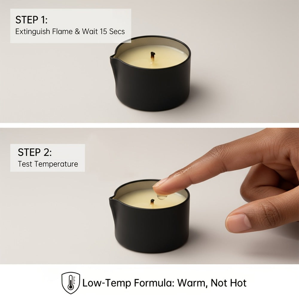 Massage Oil Candle 2-in-1 Soy Wax Scented Candle with Essential Oil – Moisturizing Warm Body Lotion for Spa Pedicure Relaxation Aromatherapy