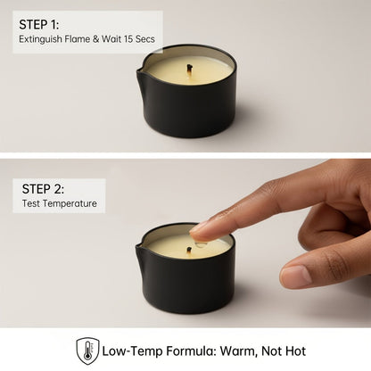 Massage Oil Candle 2-in-1 Soy Wax Scented Candle with Essential Oil – Moisturizing Warm Body Lotion for Spa Pedicure Relaxation Aromatherapy