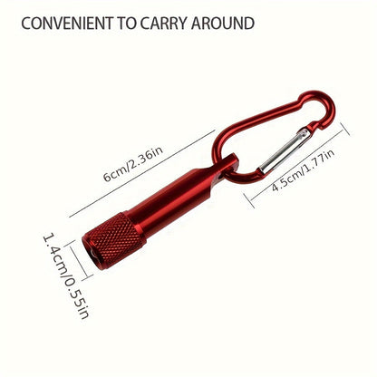Flashlight 20-Piece Mini LED Keychain Set with Aluminum Bodies and Multicolor Carabiner Clips